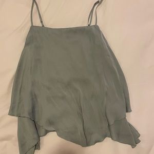 Blue Free People Flowy Tank